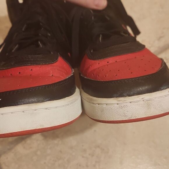 Nike Men's Court Vision Mid Bred Red & Black Shoes DM8682-001 Size 10 - Picture 4 of 13